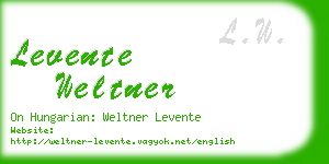 levente weltner business card